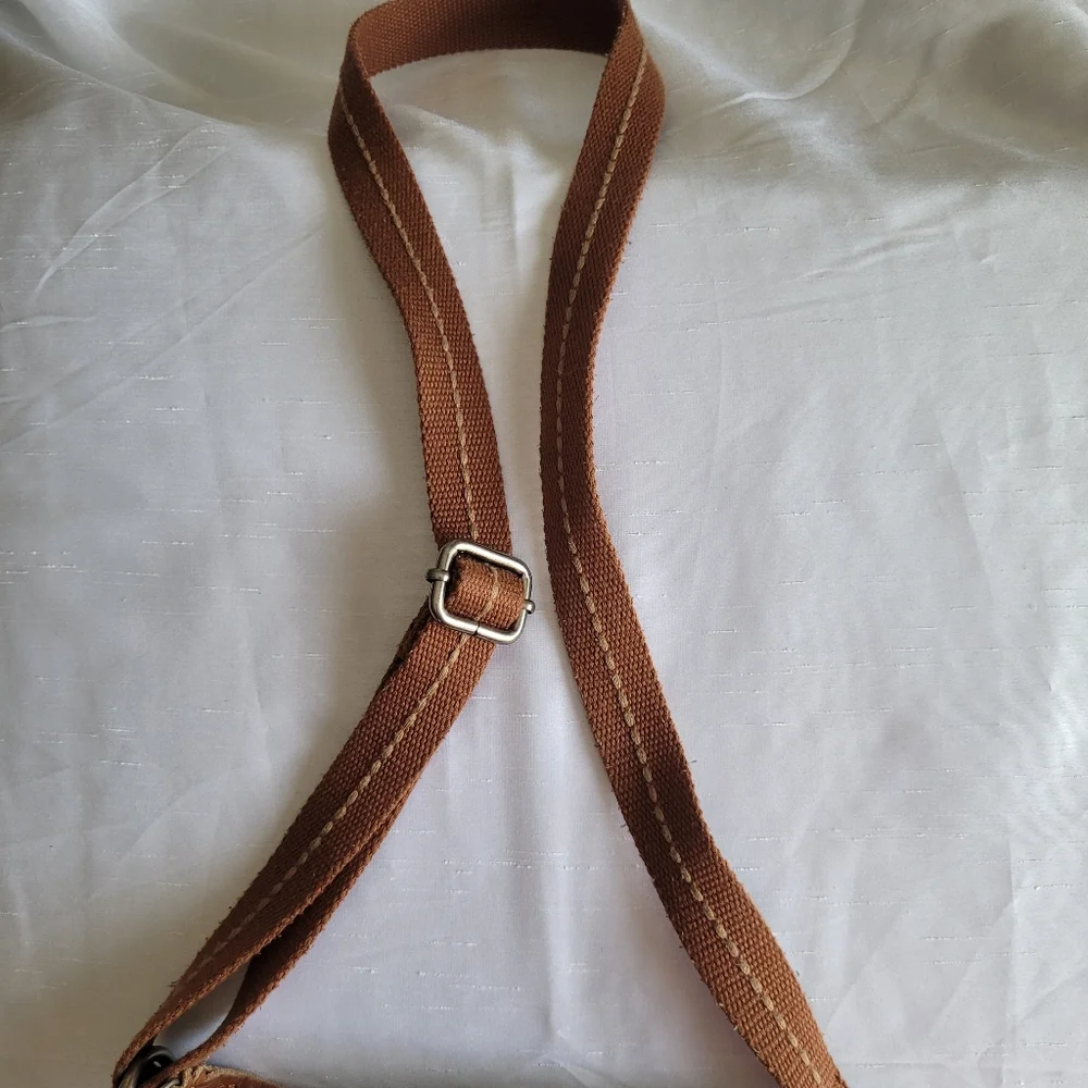 The Sak Cream and Brown Crossbody Bag Purse Leather